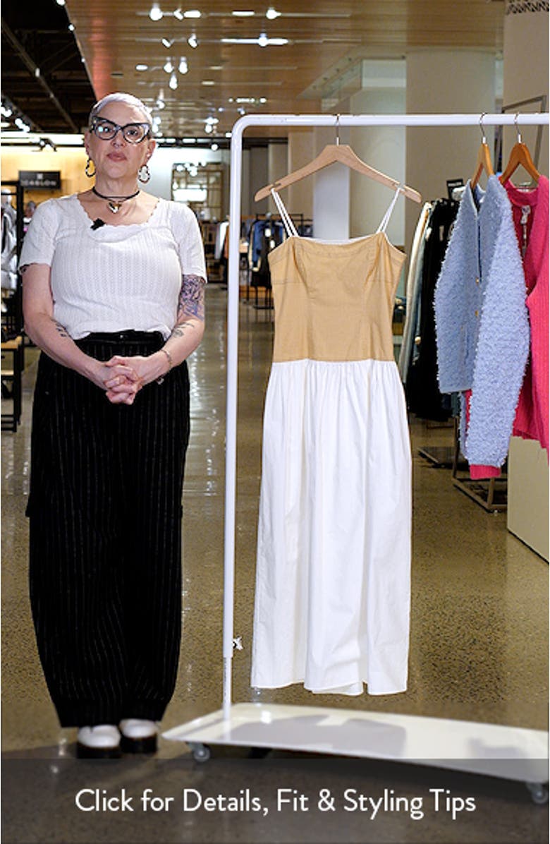 Colorblock Cotton Midi Dress, sales video thumbnail