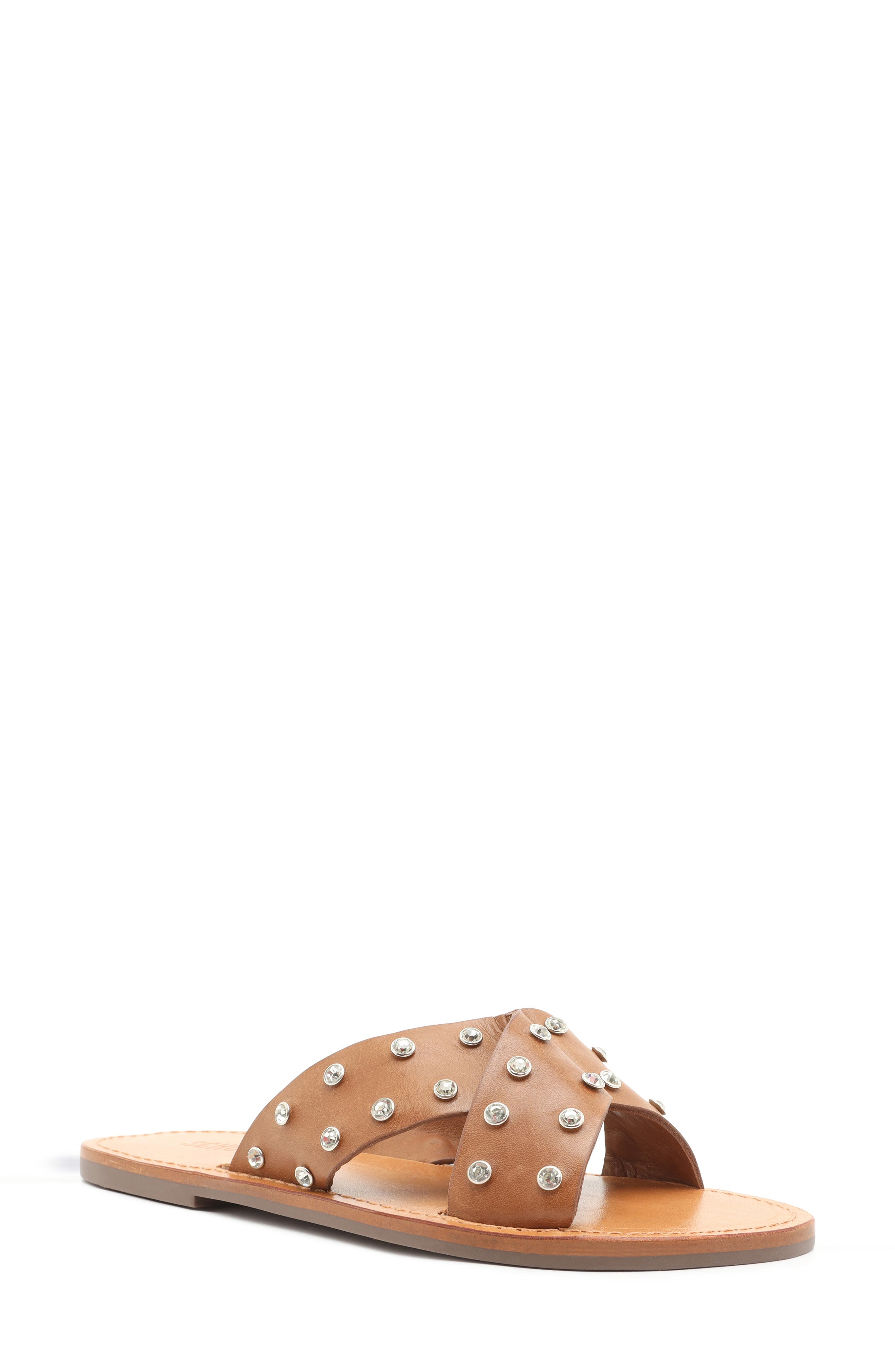 Marilu Studded Sandal, Main, color, WOOD LEATHER