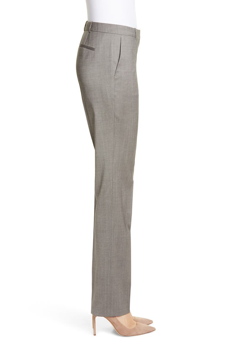 Tamea Straight Leg Wool Suit Trousers, Alternate, color, DARK GREY