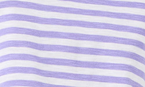 Nzt By Nic+zoe Stripe Boat Neck Cotton T-shirt