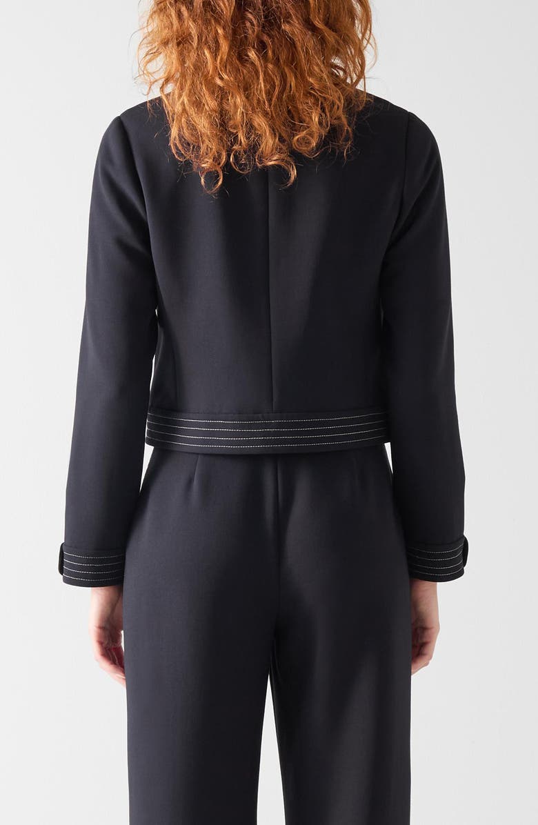 LK Bennett Eugine Crop Jacket, Alternate, color, Navy