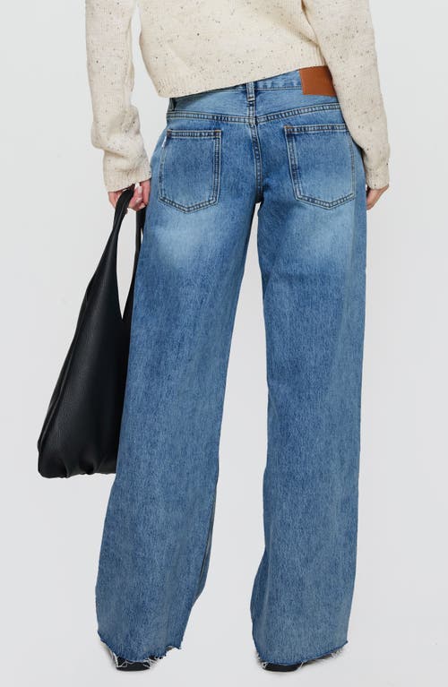 Princess Polly Sabryna Low Rise Wide Leg Jeans In Blue