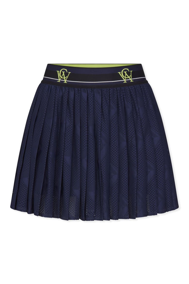 Celine Pleated Golf Miniskirt, Alternate, color, LEGACY NAVY BLUE