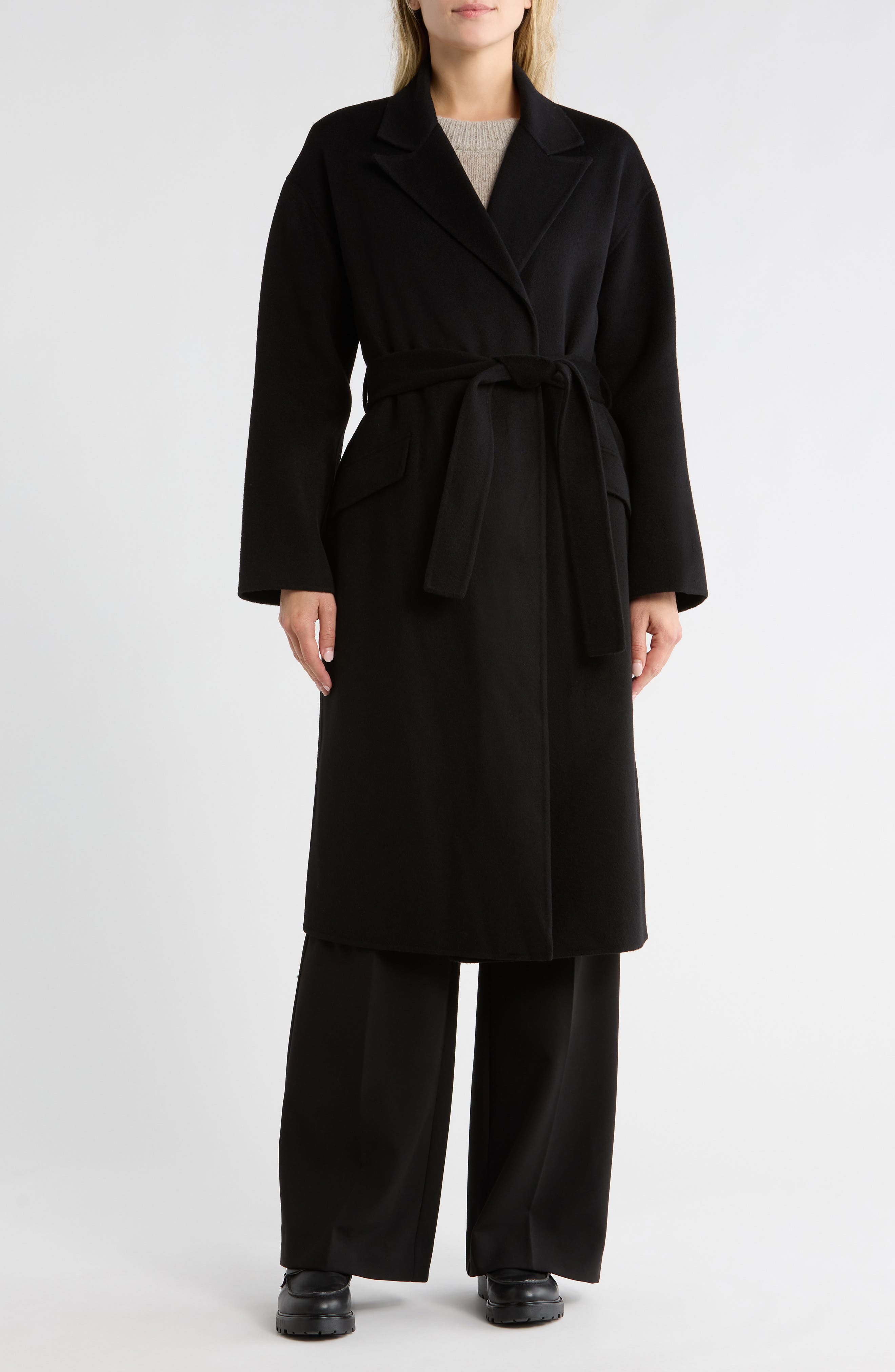 Theory Wool Blend Robe Coat