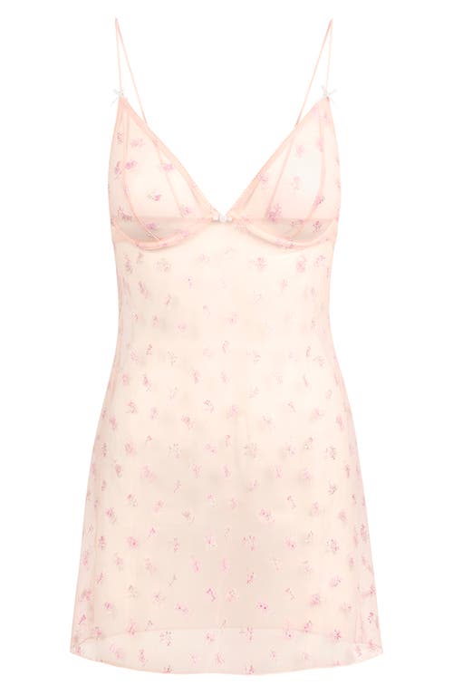 Skims Intimates Underwire Teddy In Primrose Multi Tulle