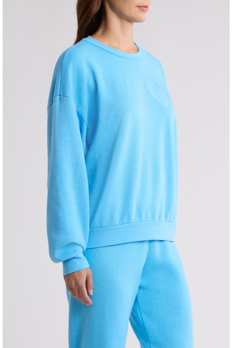 Glitter Heart Crewneck Sweatshirt, Alternate, color, SKY/ BLUE
