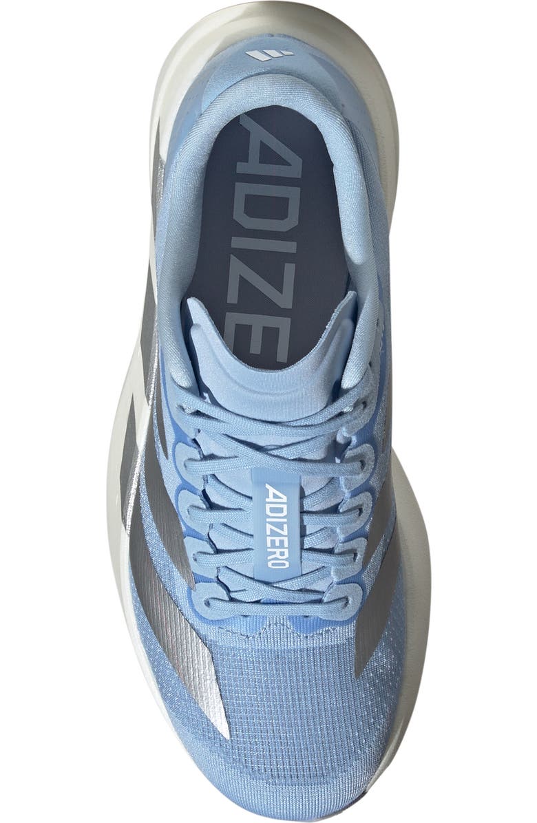 adidas Adizero Evo SL Running Shoe, Alternate, color, Glow Blue/ Silver/ Ftwr White