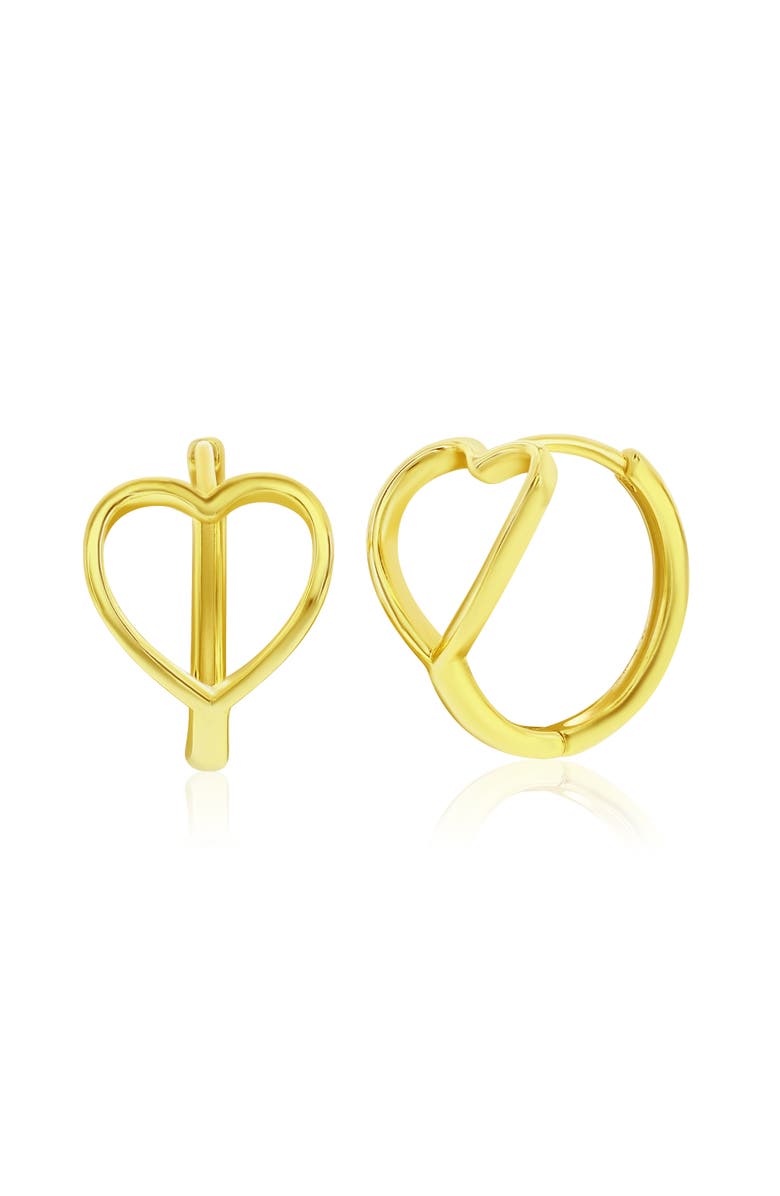 Donatello Gian Sterling Silver Heart Earrings, Main, color, 