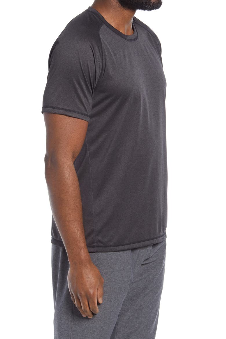 Performance T-Shirt, Alternate, color, BLACK WHITE MELANGE