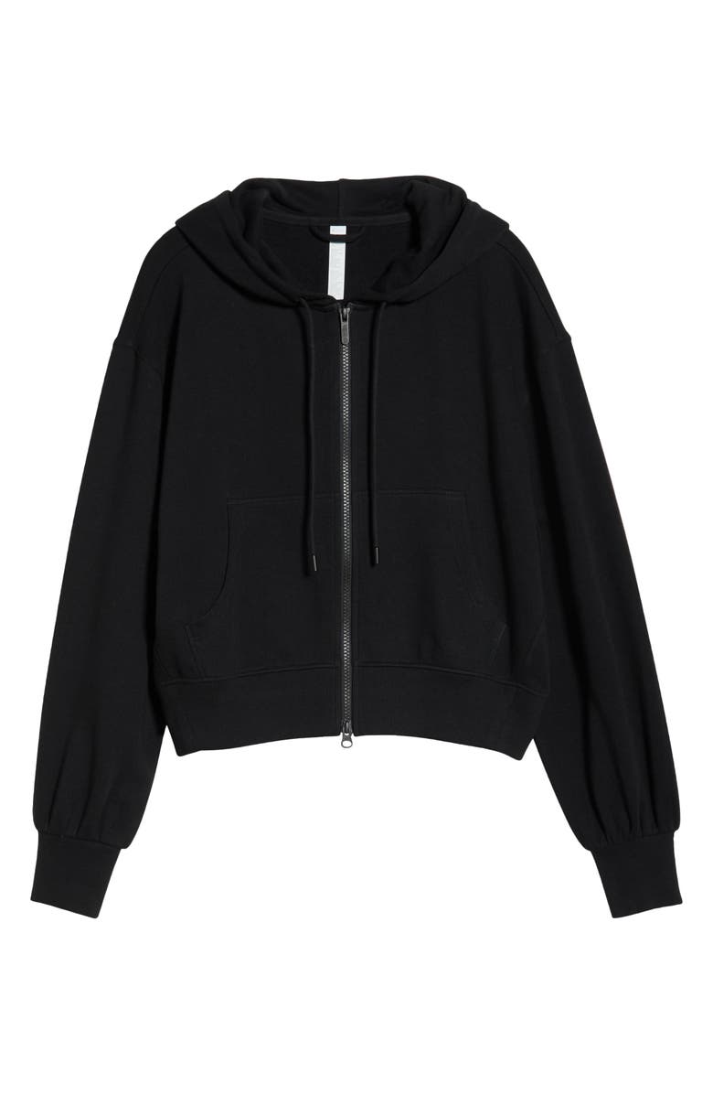 Zella Go easy Terry Zip Front Hoodie, Alternate, color, Black