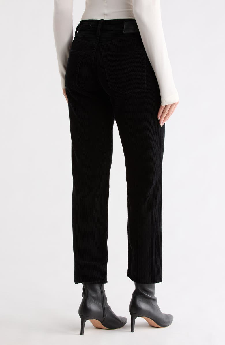 AG Ex-Boyfriend Mid Rise Slouchy Slim Corduroy Pants, Alternate, color, Super Black