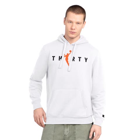 Men's Starter  White WNBA 30th Anniversary Pitcher Pullover Hoodie