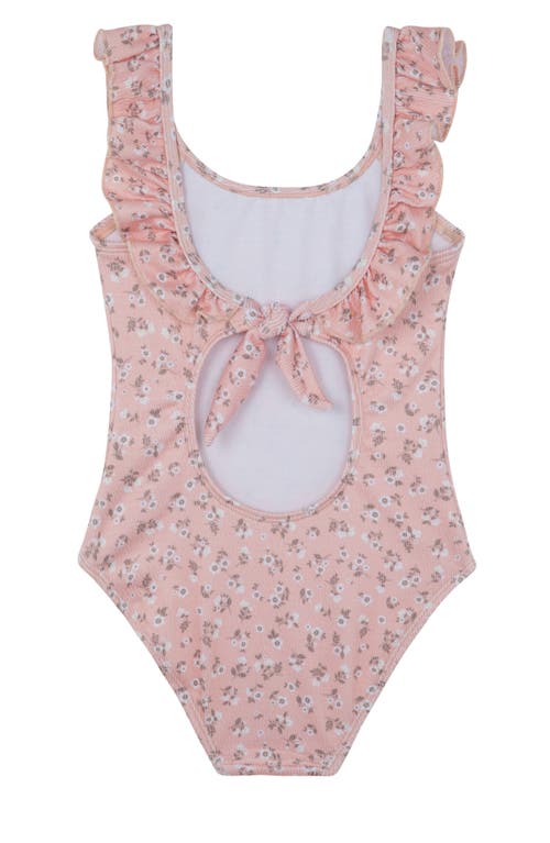 Shop Gottex Kids Ditsy Dream Textured Square Neck Ruffle One Piece