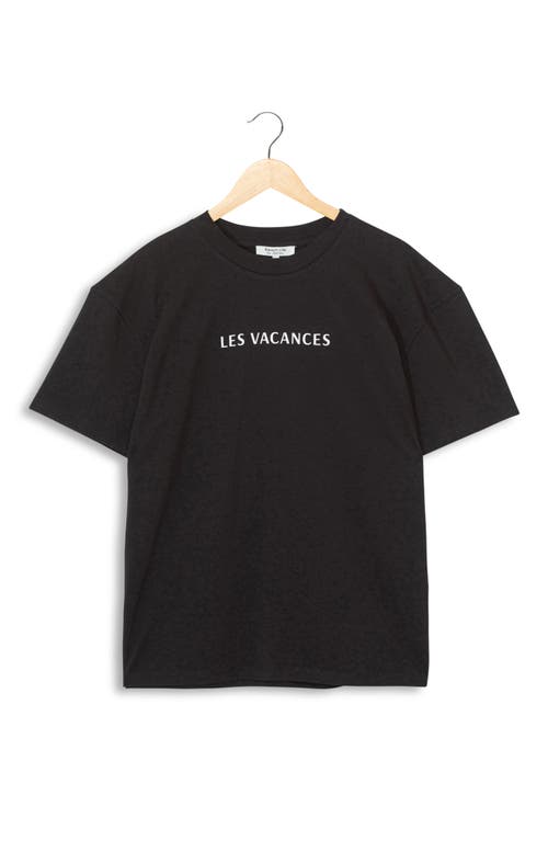 Gottex Beach Life Les Vacances Printed Swim Cover Up Tshirt Oversize In Black