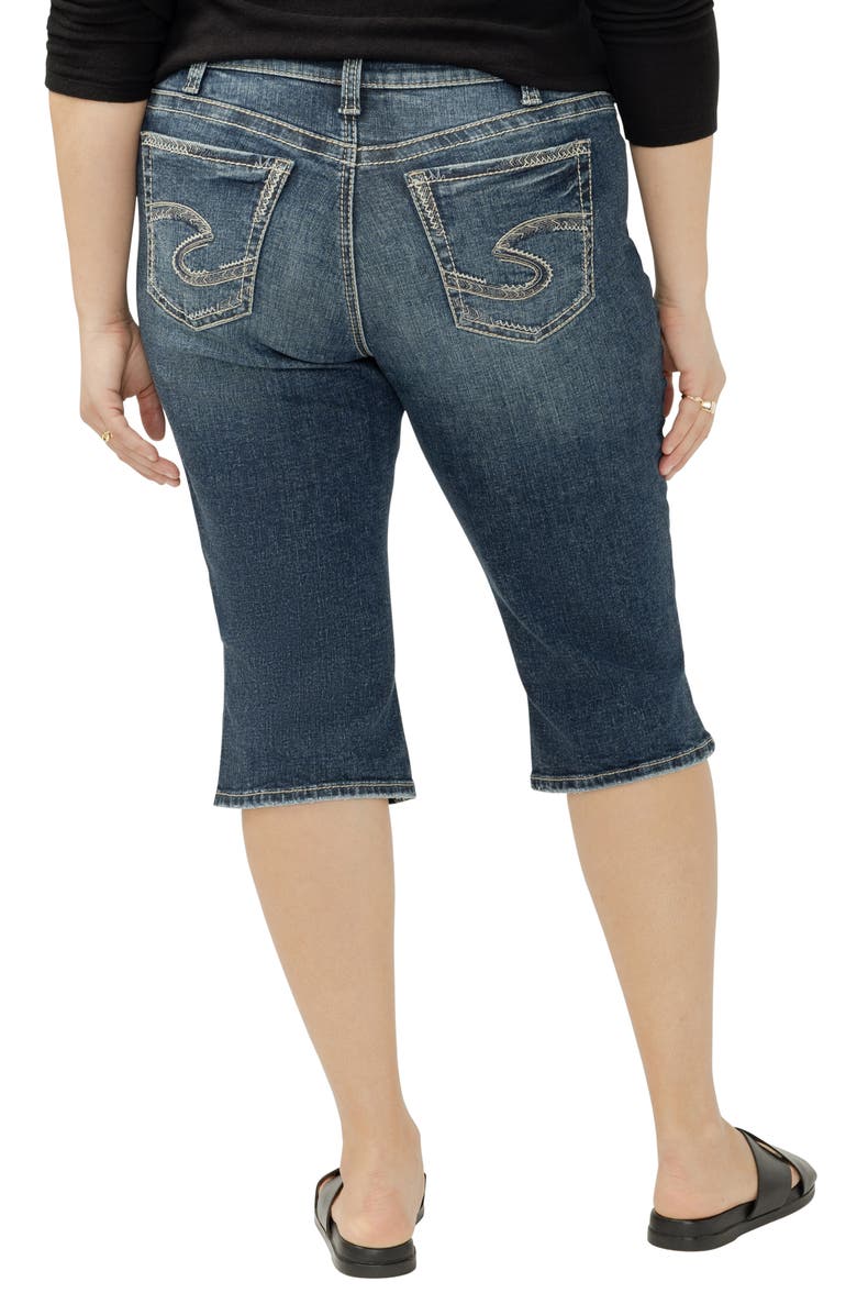 Silver Jeans Co. Suki Heritage Curvy Mid Rise Capri Jeans, Alternate, color,