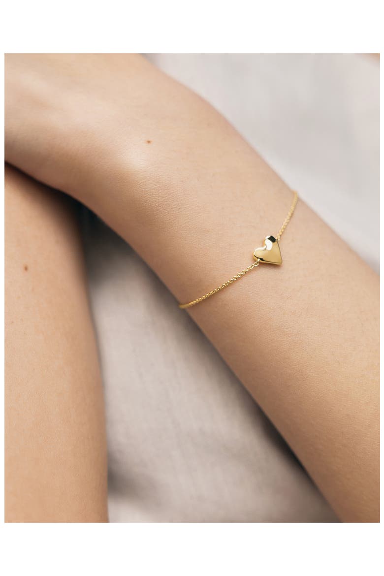 Heart Chain Bracelet, Alternate, color, 18CT GOLD VERMEIL