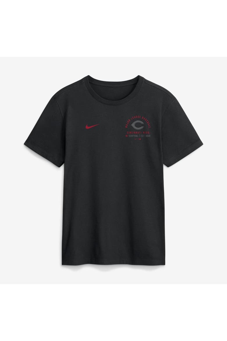 Men's Nike Black Cincinnati Reds Split Logo T-Shirt, Main, color, Black