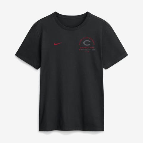 Men's Nike Black Cincinnati Reds Split Logo T-Shirt
