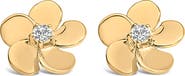 Haus of Brilliance 10K Gold 1/3 Cttw Lab Grown Diamond Flower Petal Stud Earrings