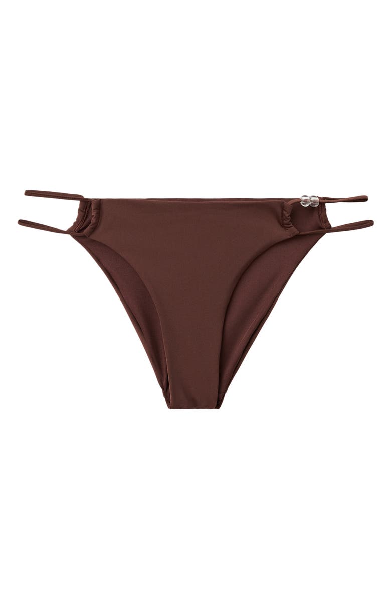 MANGO Beaded Bikini Bottoms, Main, color, Russet
