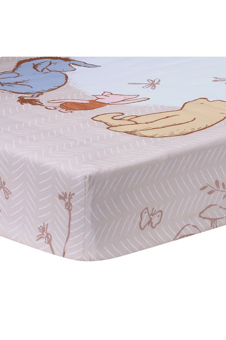 Disney Baby Pooh Bear & Pals Photo Op Cotton Baby Fitted Crib Sheet, Alternate, color, Cream