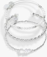 Alex and Ani Mom Script Bracelet, Set of 3