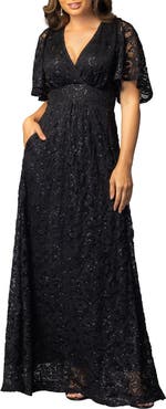 Kiyonna Luminous Sequin Lace Evening Gown