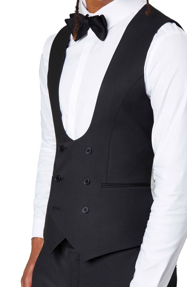 Twisted Tailor Ellroy Skinny Fit Stretch Wool Blend Waistcoat, Alternate, color,