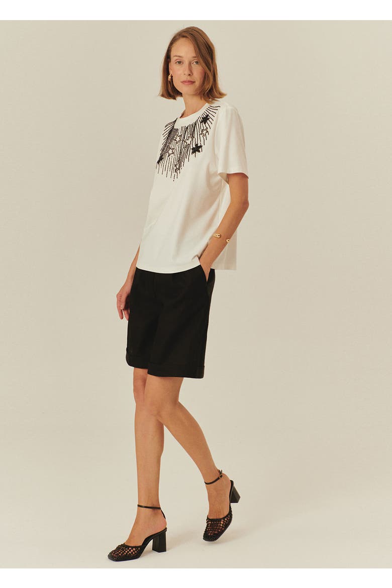 Alanna Embroidered Tshirt, Alternate, color, BONE