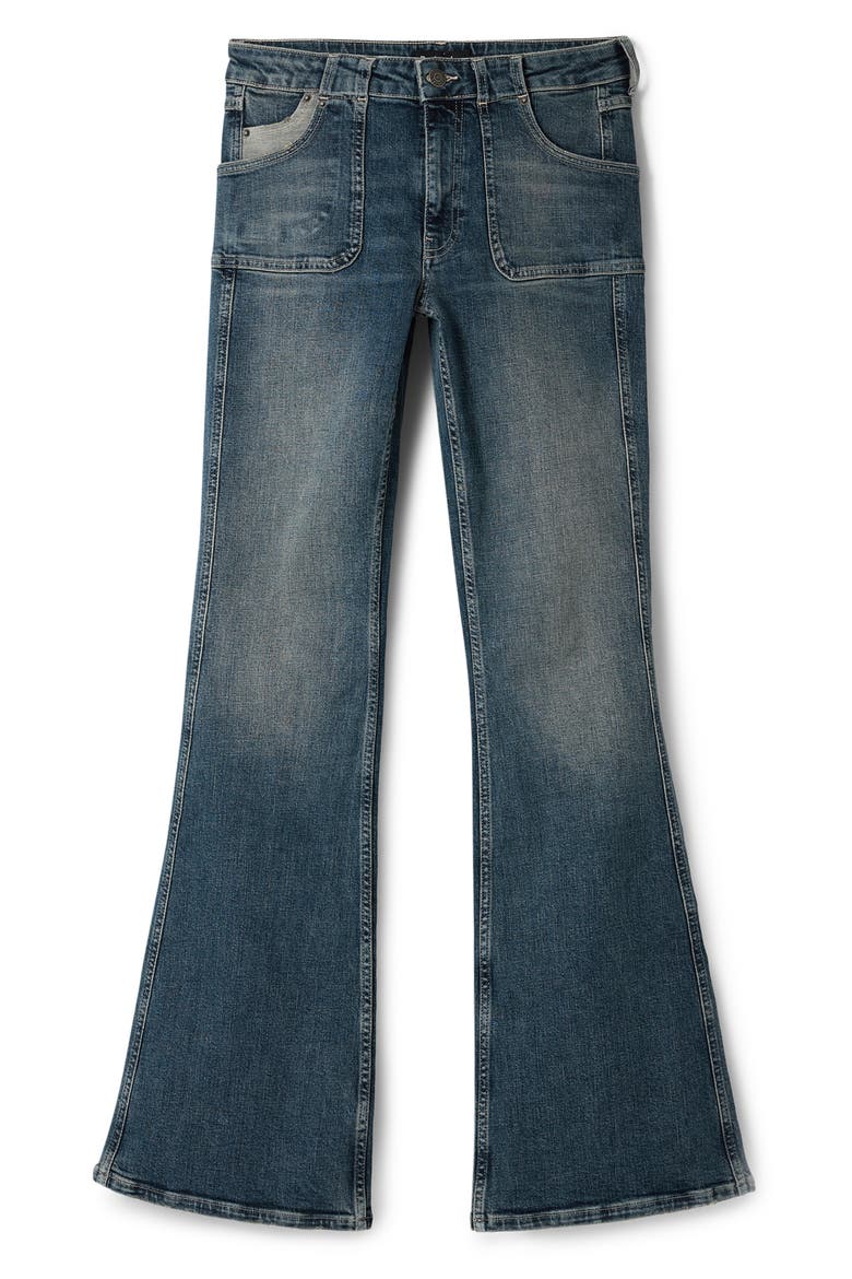 Danis Flare Jeans, Alternate, color, BLUE