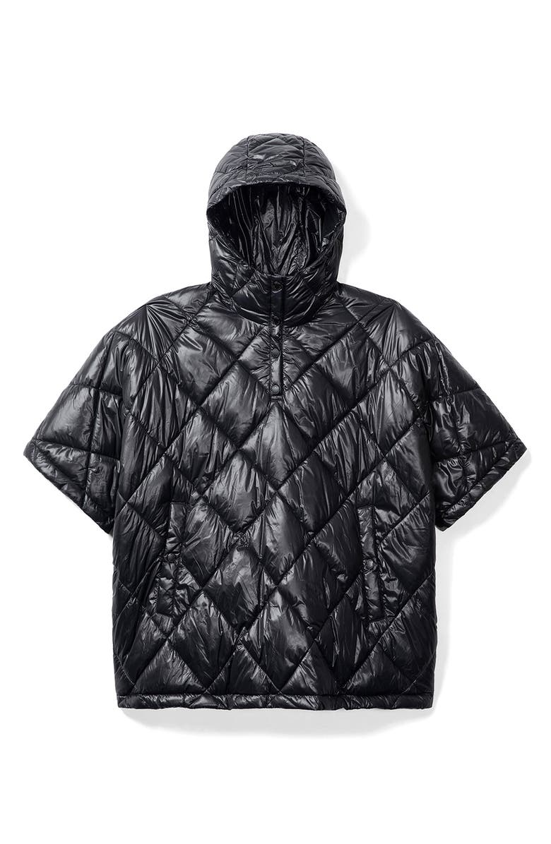 Noize Water Resistant Diamond Quilted Poncho, Main, color, 