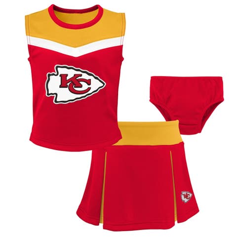 Girls Preschool Red Kansas City Chiefs Spirit Cheerleader Two-Piece Set with Bloomers