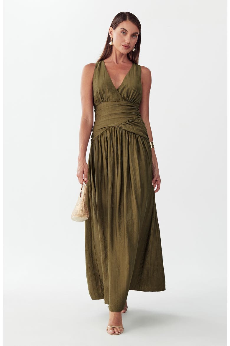 Jasa Midi Dress, Main, color, Olive
