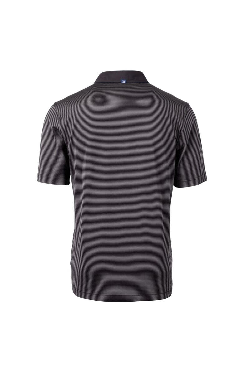 Cutter & Buck Men's Cutter & Buck Black/Gray Colorado Rockies Virtue Eco Pique Micro Stripe Recycled Big & Tall Polo, Alternate, color, 