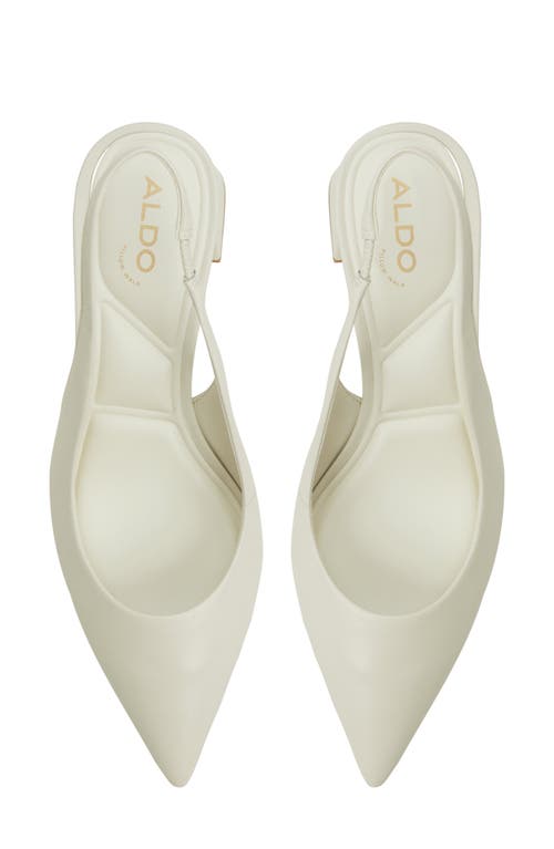 Shop Aldo Uliana Pointed Toe Slingback Pump In White/bone