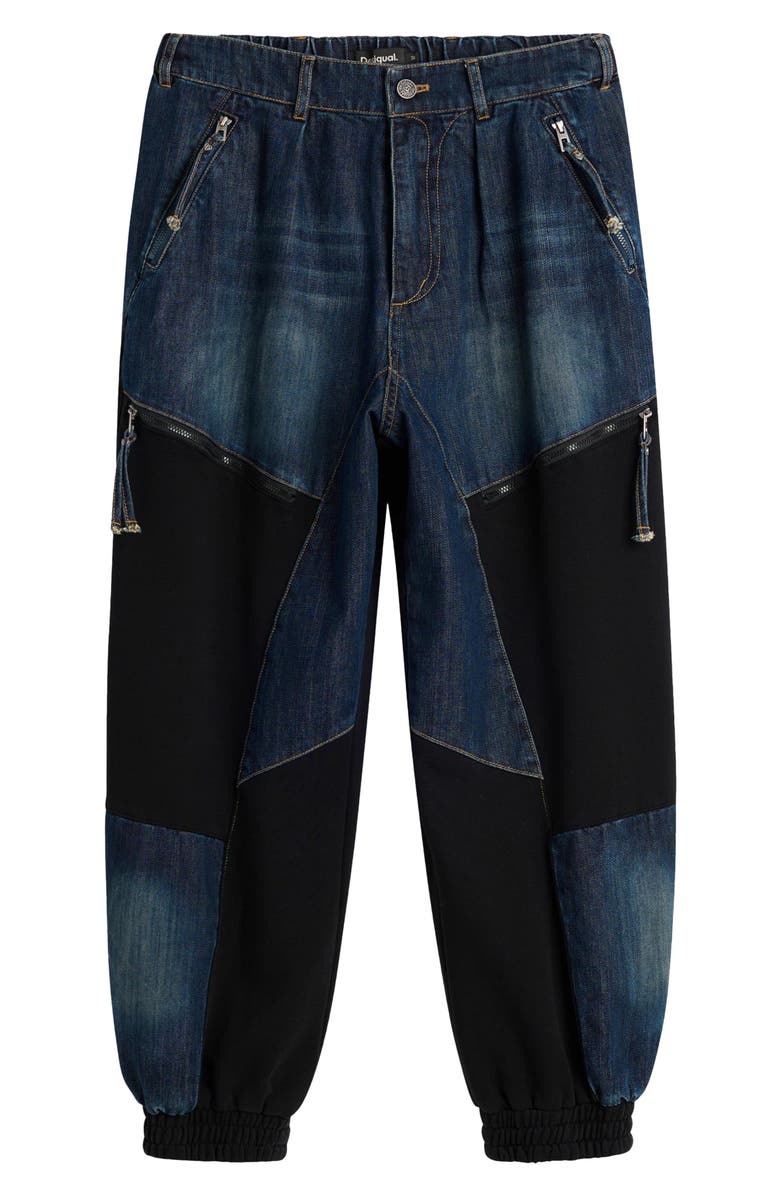 Desigual Barrel Leg Jeans, Alternate, color, Medium Blue