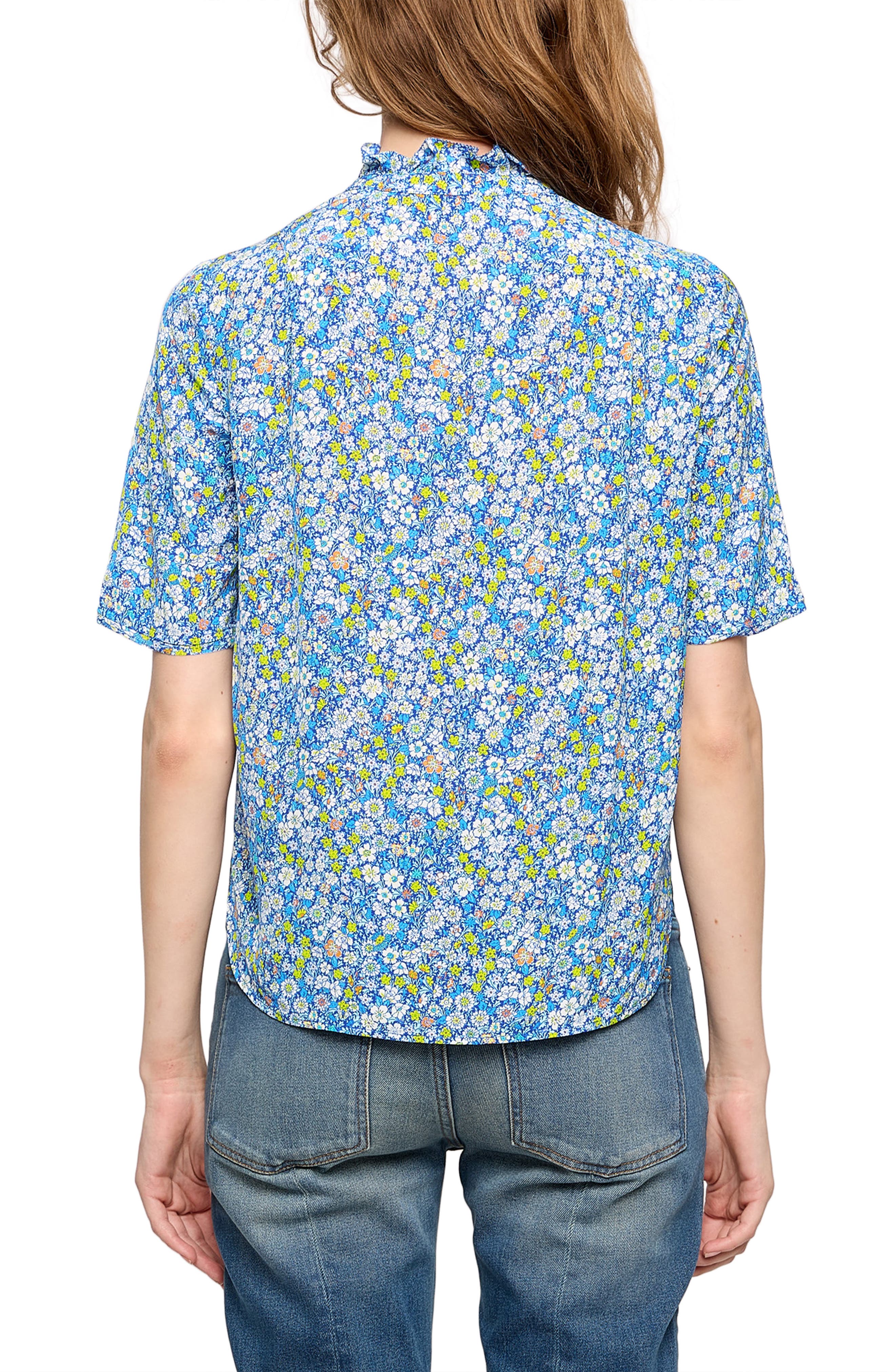 Topher Floral Print Popover Top - image 2