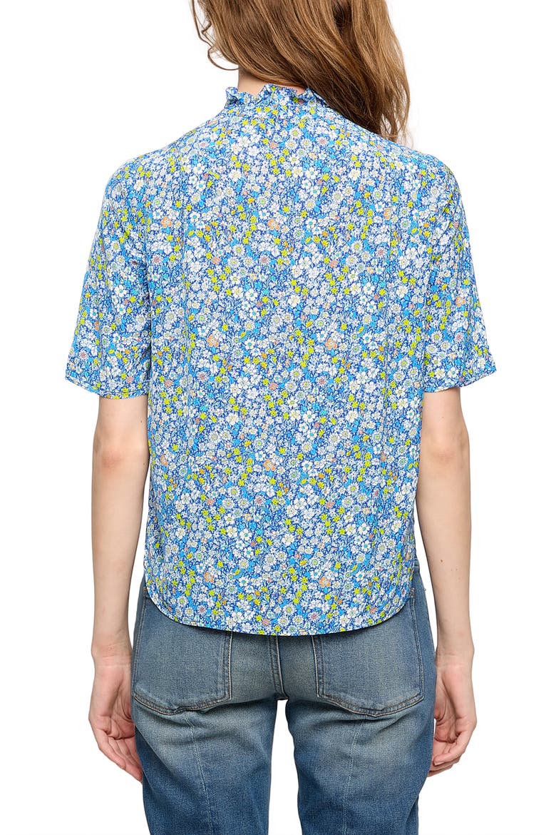 Topher Floral Print Popover Top, Alternate, color, PEAR