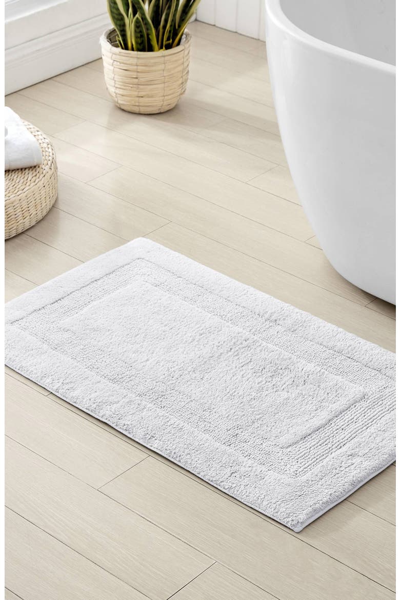 Long Branch White Bath Mat, Main, color, COCONUT