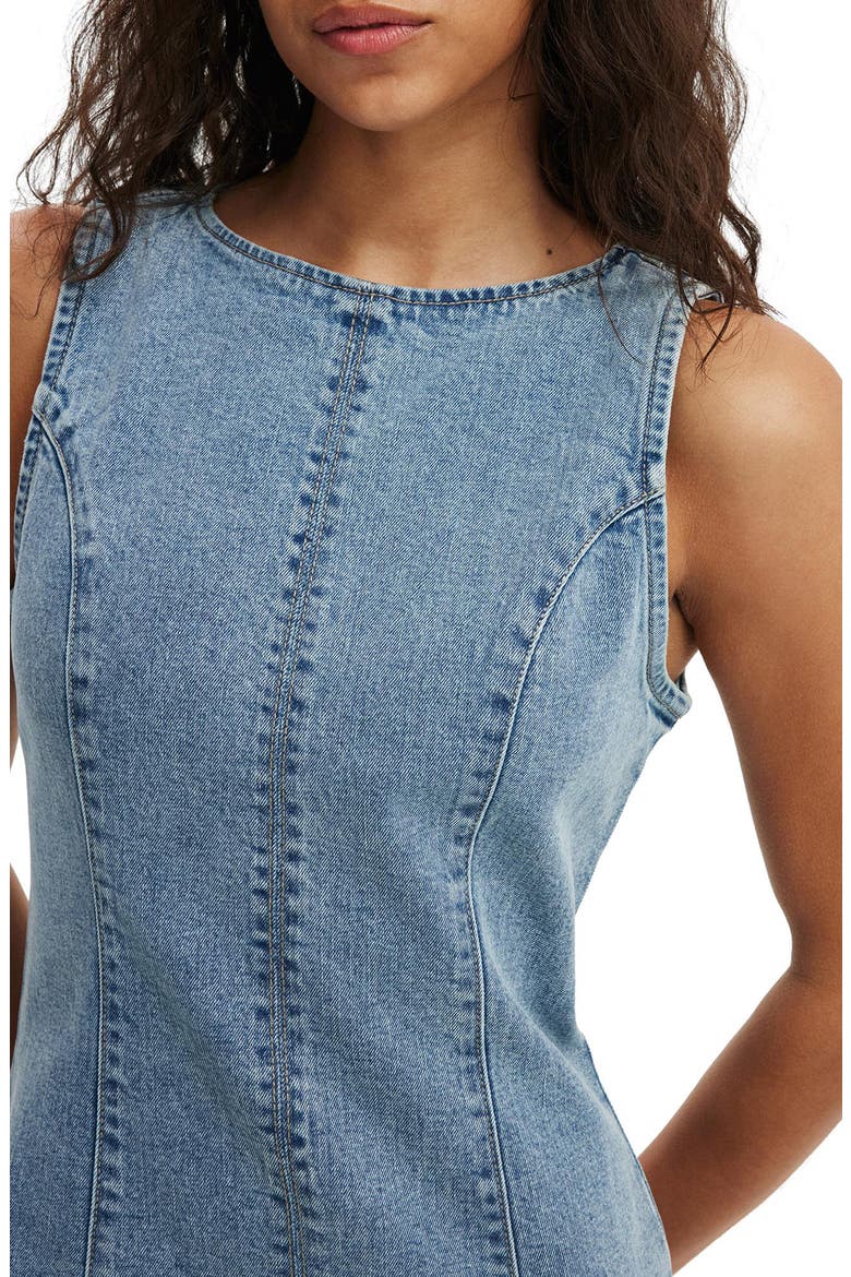 Harley Denim Minidress, Alternate, color, PISCES BLUE