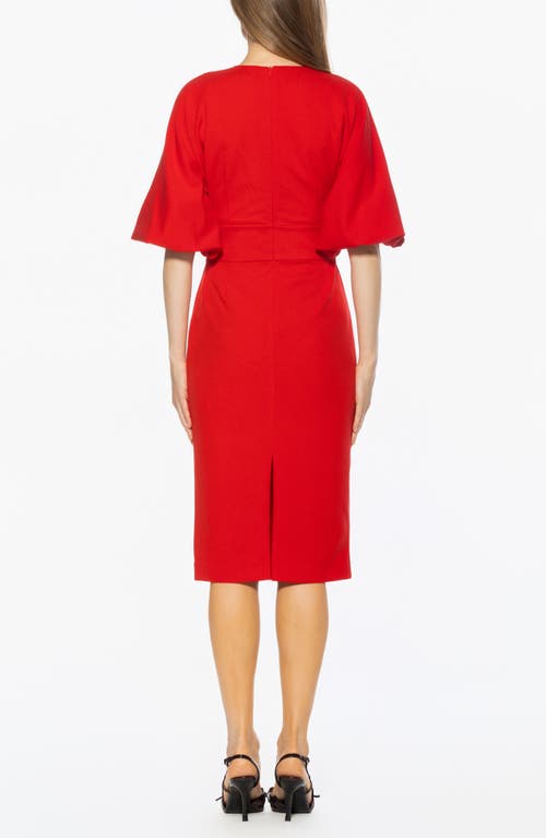Alexia Admor Auden Sheath Midi Dress In Red