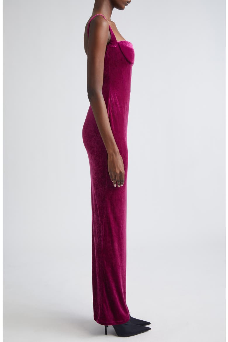 Velvet Gown, Alternate, color, PLUM