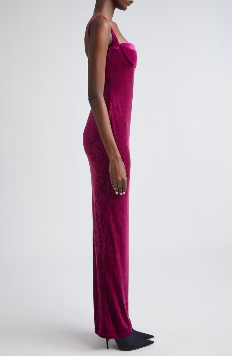 Balenciaga Velvet Gown, Alternate, color, Plum