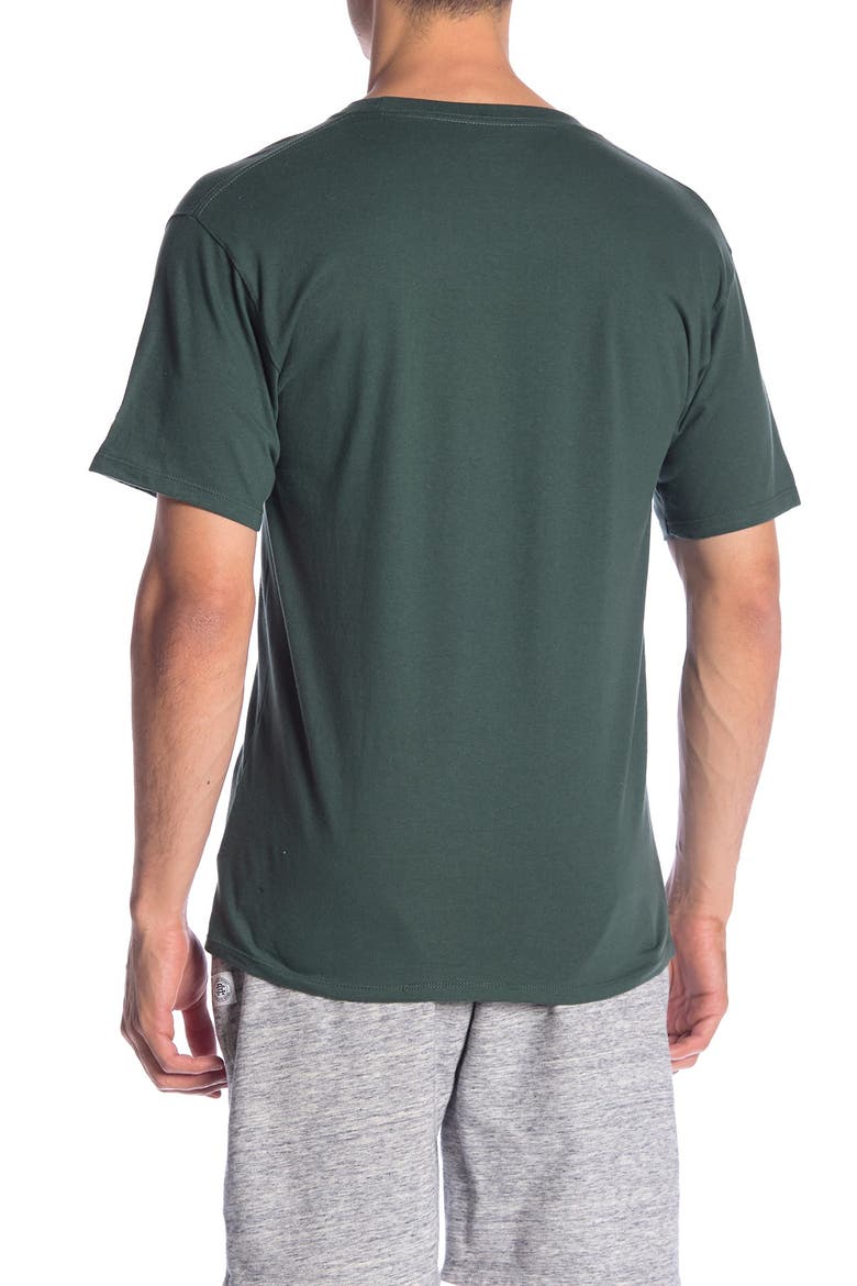 Logo Print Crew Neck T-Shirt, Alternate, color, DARK GREEN