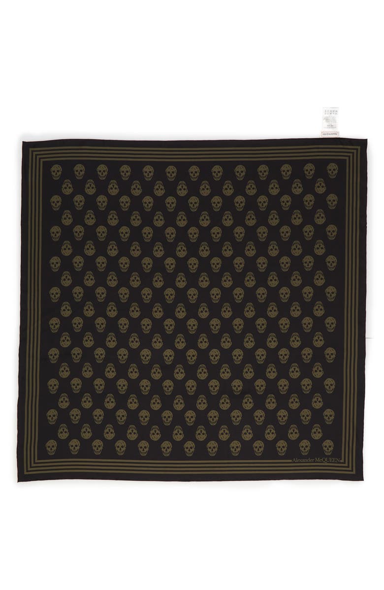 McQueen Alexander McQueen Skull Square Silk Scarf, Alternate, color, 