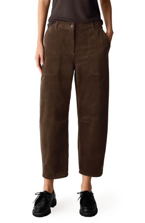 Arch Stretch Cotton Corduroy Ankle Pants