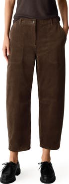 Eileen Fisher Arch Stretch Cotton Corduroy Ankle Pants
