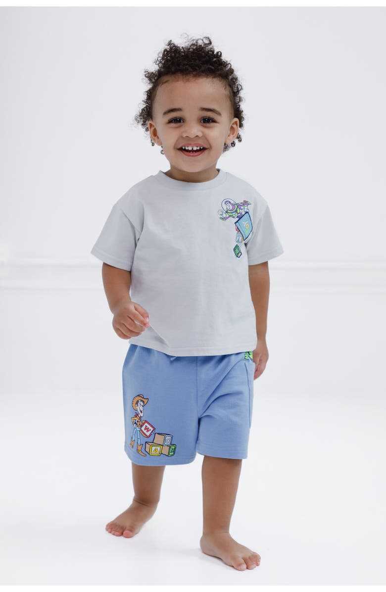 Disney T-Shirt & French Terry Shorts Set, Alternate, color, Toy Story Gray