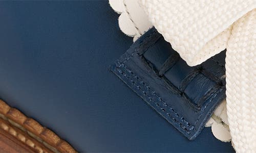 Shop The Office Of Angela Scott Miss Elsie Lug Sole Loafer In Navy And White