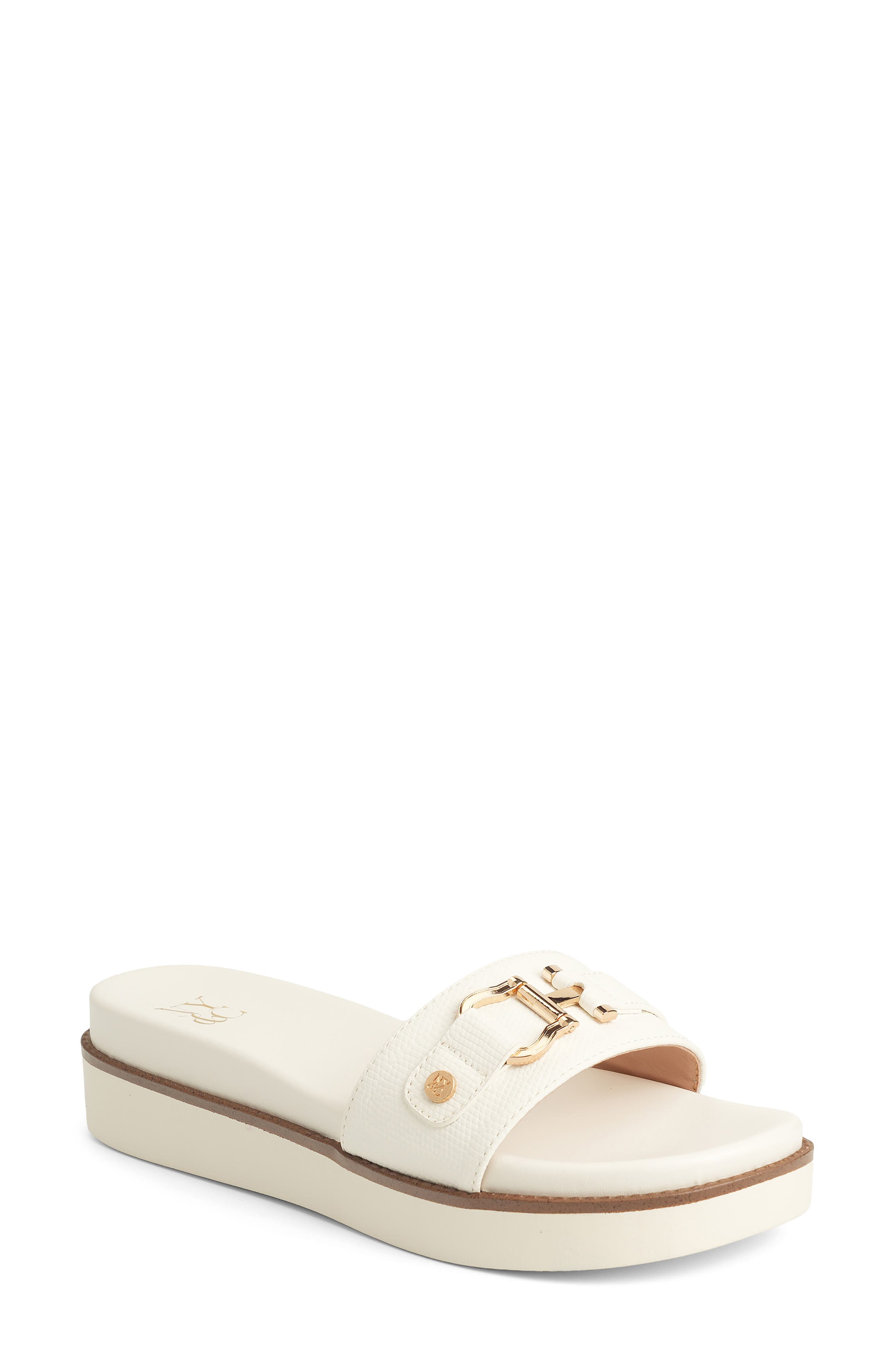 NEW YORK AND COMPANY Carlyn Platform Wedge Slide Sandal